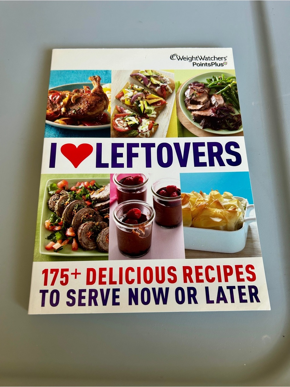 Weight Watchers I ♥ Leftovers Cookbook - White, Blue & Red Cover